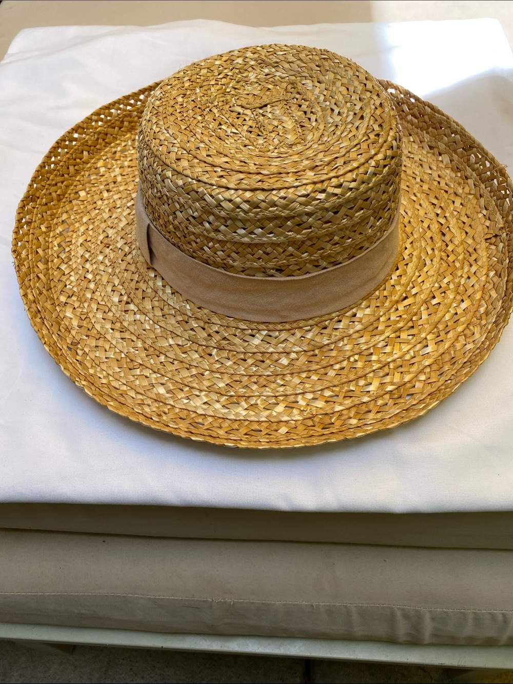 a new day Natural Straw Sun Hat with Tan Band - Picture 2 of 5